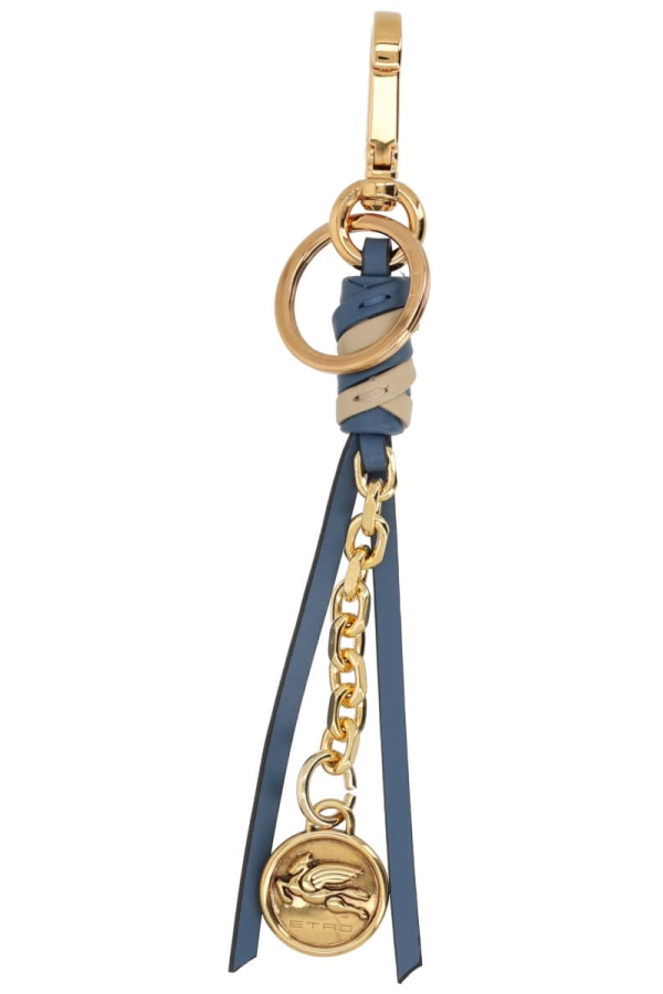 Etro Charm in Leather Keyring