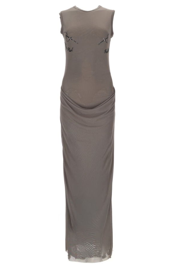 Jean Paul Gaultier Needles Long Dress - Gray