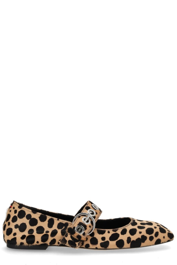 aeydē Uma Mary-Jane With Eyelets Flats - Animalier