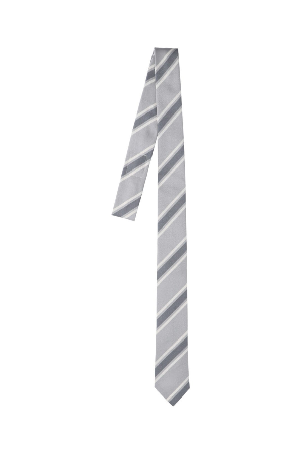 thom browne Striped Tie - Gray