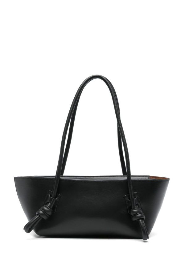 Hereu Fleca Leather Shoulder Bag - Black