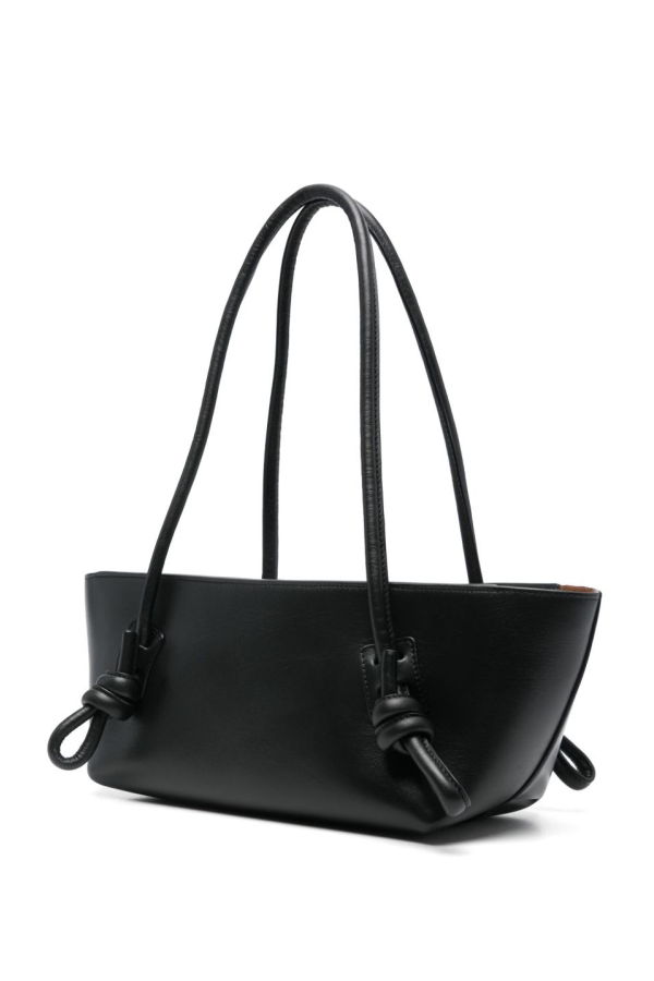 Hereu Fleca Leather Shoulder Bag - Black