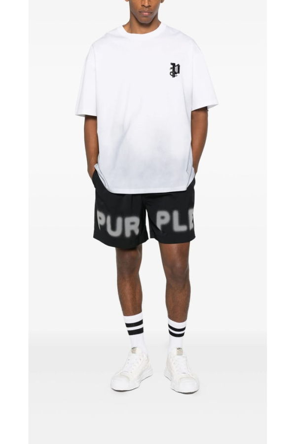 PURPLE Logo Gradient Tee - White