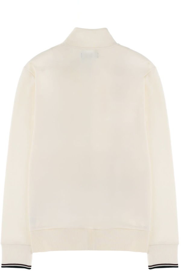 Fred Perry Sweatshirt With Logo And Zipper - Powder