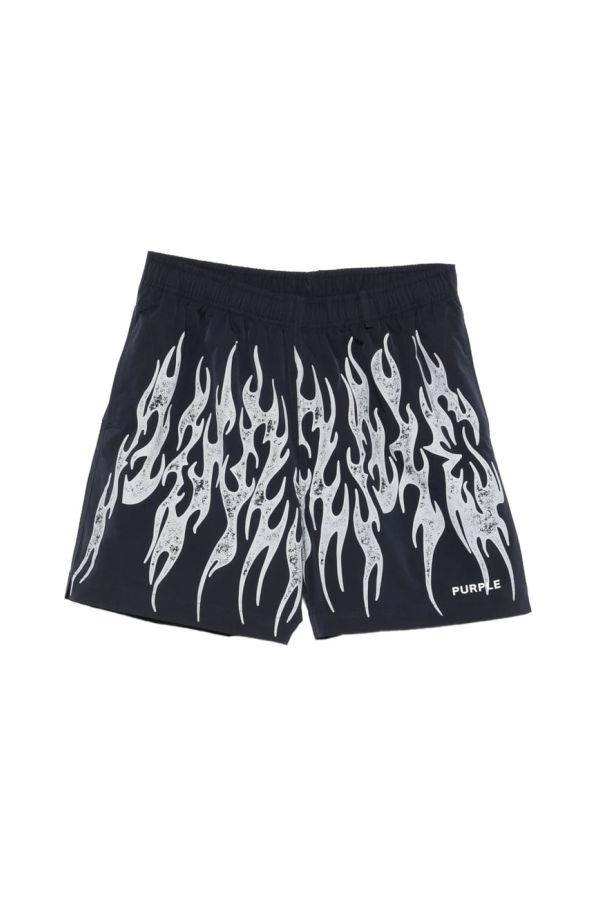 PURPLE Short Swim Trunks - Blue/White