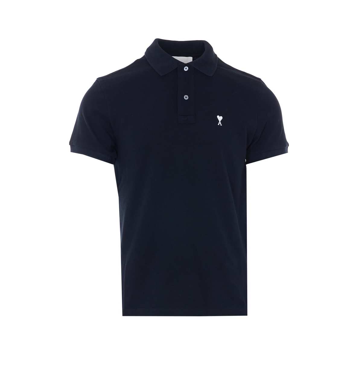 Ami Alexandre Mattiussi Ami De Coeur Polo Shirt - Black - Image 1 of 4