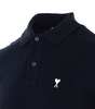 Ami Alexandre Mattiussi Ami De Coeur Polo Shirt - Black - Thumbnail 3