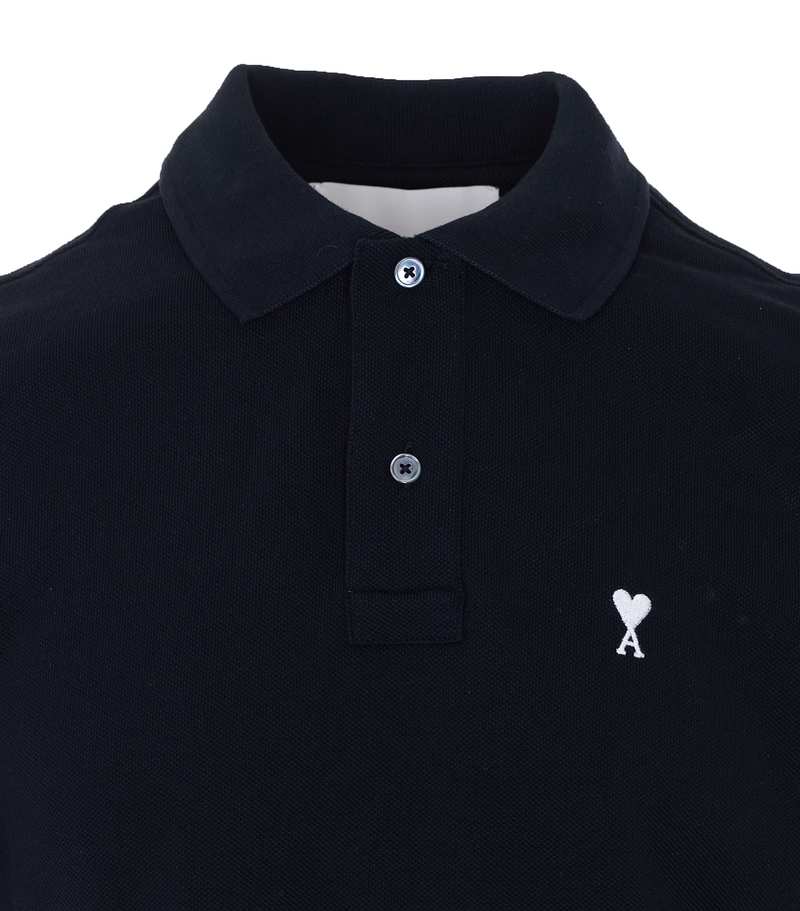 Ami Alexandre Mattiussi Ami De Coeur Polo Shirt - Black