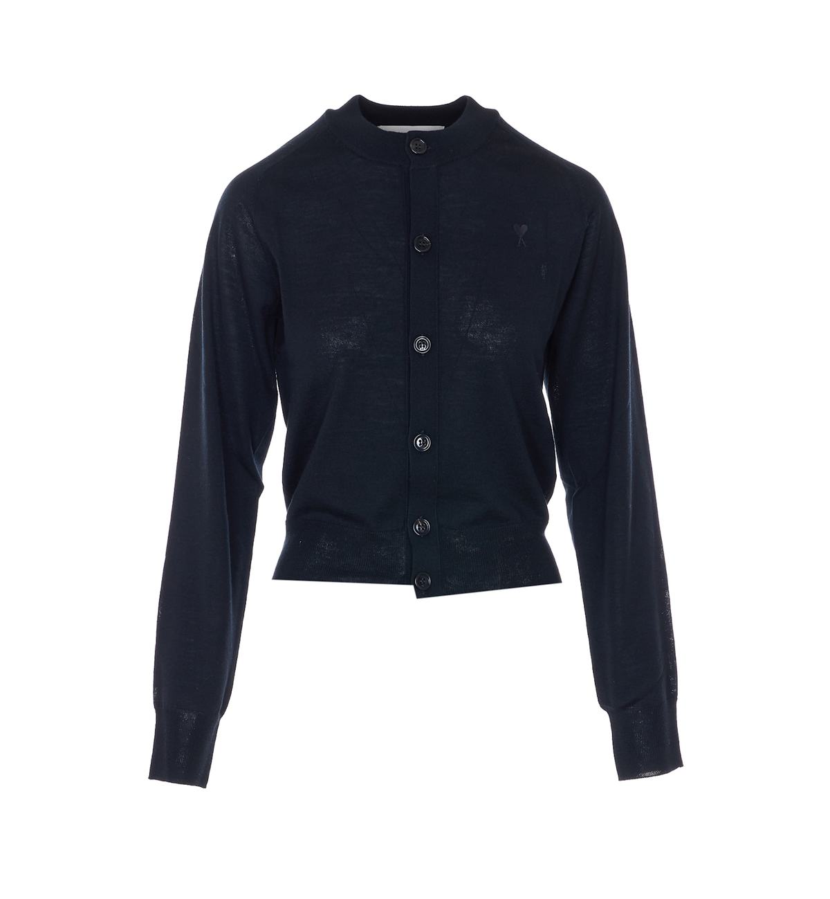 Ami Alexandre Mattiussi Logo Cardigan - Black - Image 1 of 4
