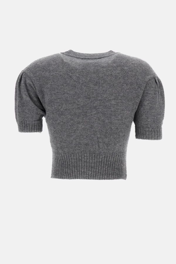 Simone Rocha Cropped Cashmere Cardigan - Gray