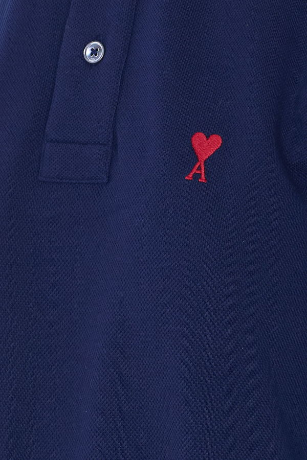 Ami Alexandre Mattiussi De Coeur Logo Polo Shirt - Blue