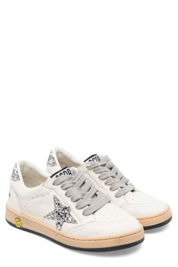 KIDS Golden Goose Ball Star Sneaker - White