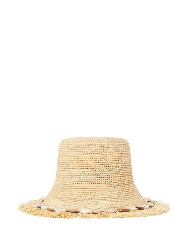 Alanui Chasing The Shadows Raffia Hat - Beige
