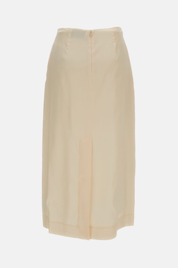 Simone Rocha Poppy Motif Pencil Skirt - Cream