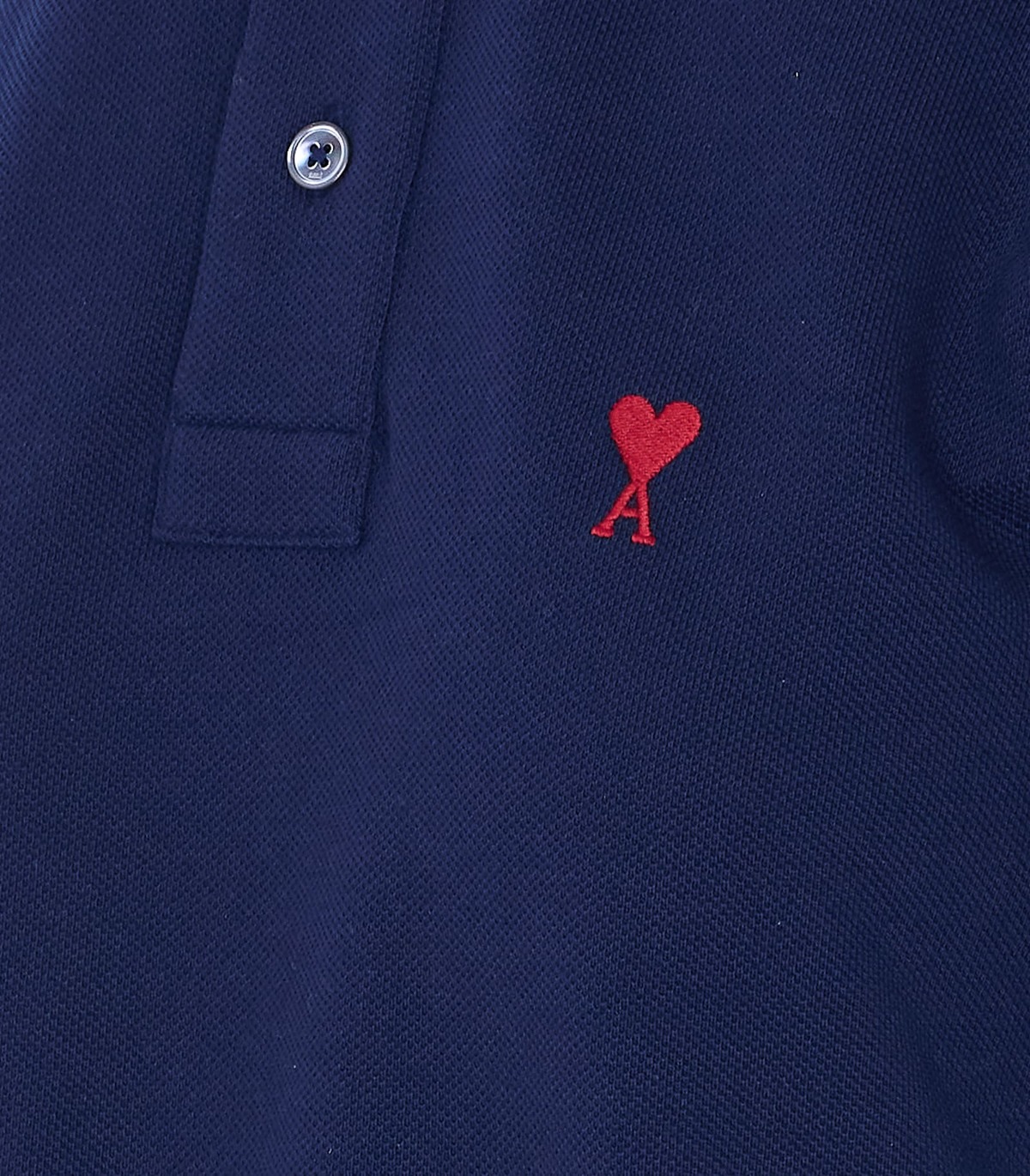 Ami Alexandre Mattiussi Ami De Coeur Polo - Blue - Image 3 of 4