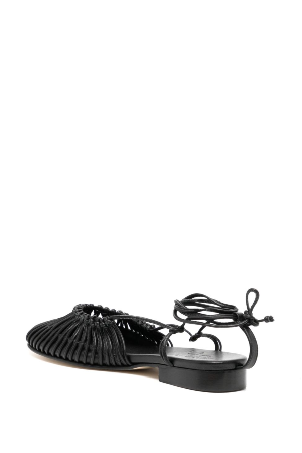 Hereu Mantera Leather Ballet Flats - Black