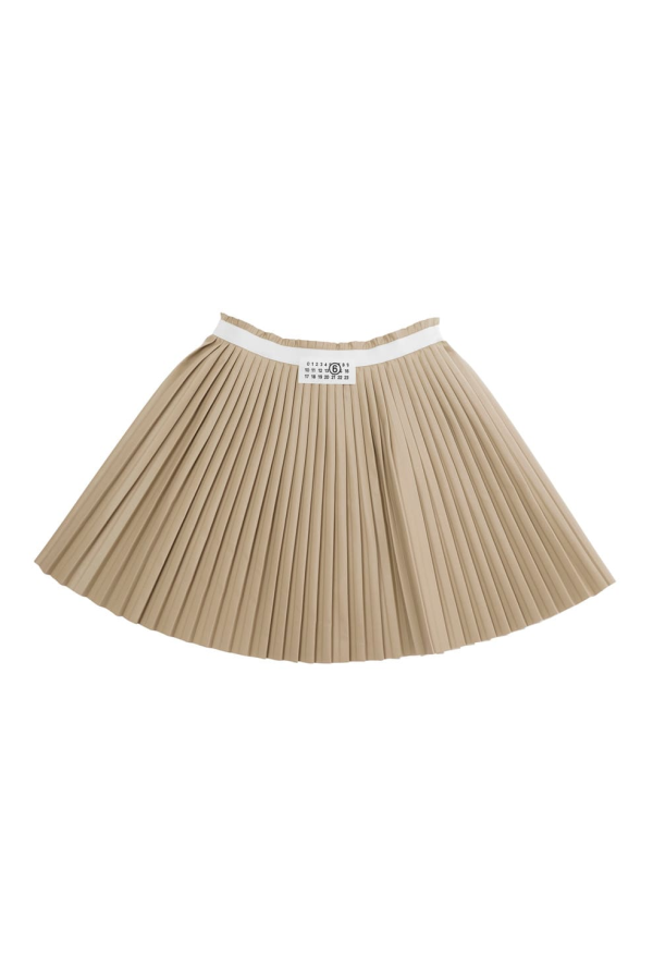 KIDS MM6 Maison Margiela Pleated Skirt - Beige