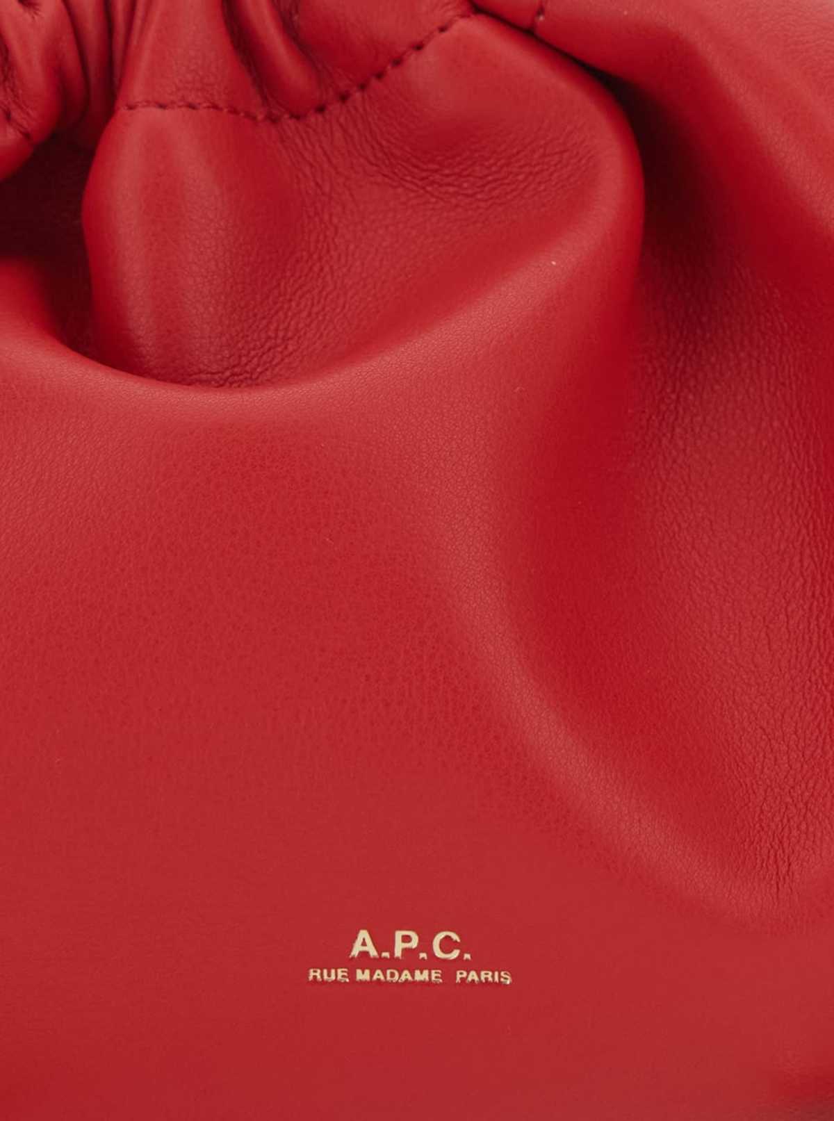 A.P.C. Sac Ninon Mini Shoulder Bag - Red - Image 3 of 3