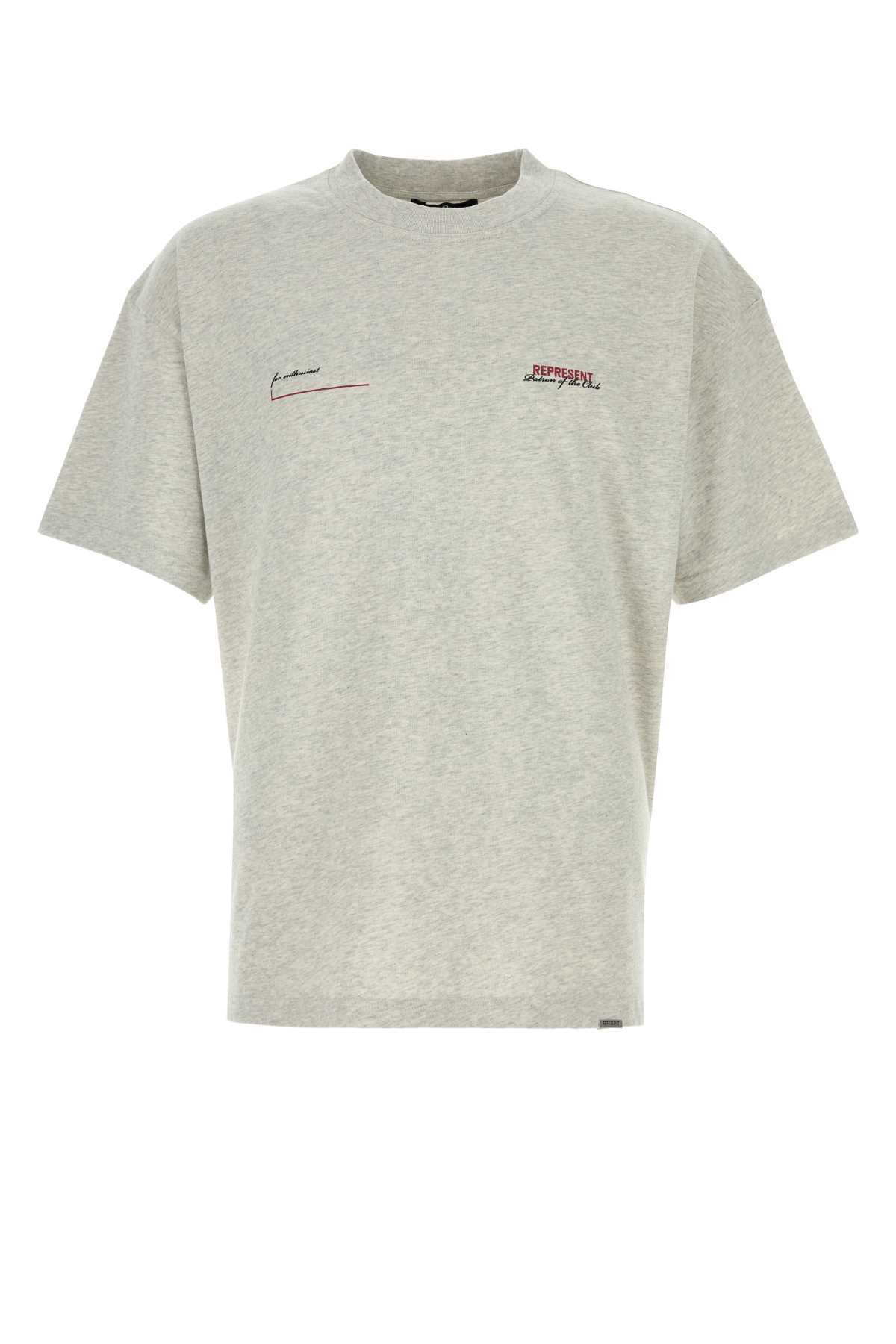 Represent Melange Grey Cotton T-Shirt - Melange Grey - Image 1 of 2