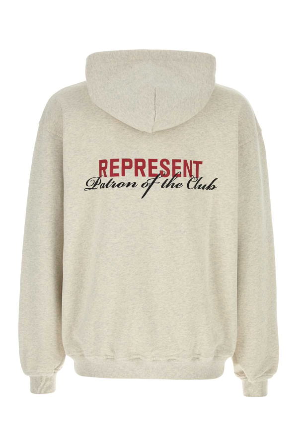 Represent Melange Light Grey Cotton Sweatshirt - Creammarl
