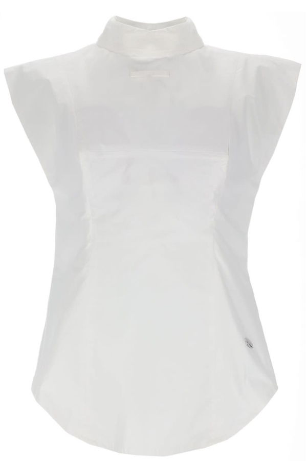 Jean Paul Gaultier Sleeveless Inverted Shirt - White