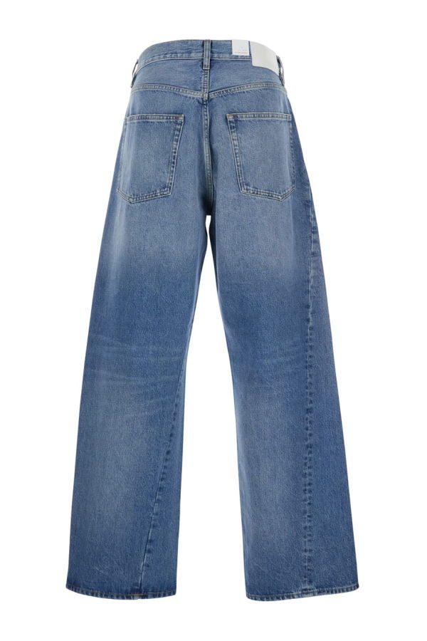 Sunflower Five Pocket Jeans With Logo Patch - Denim