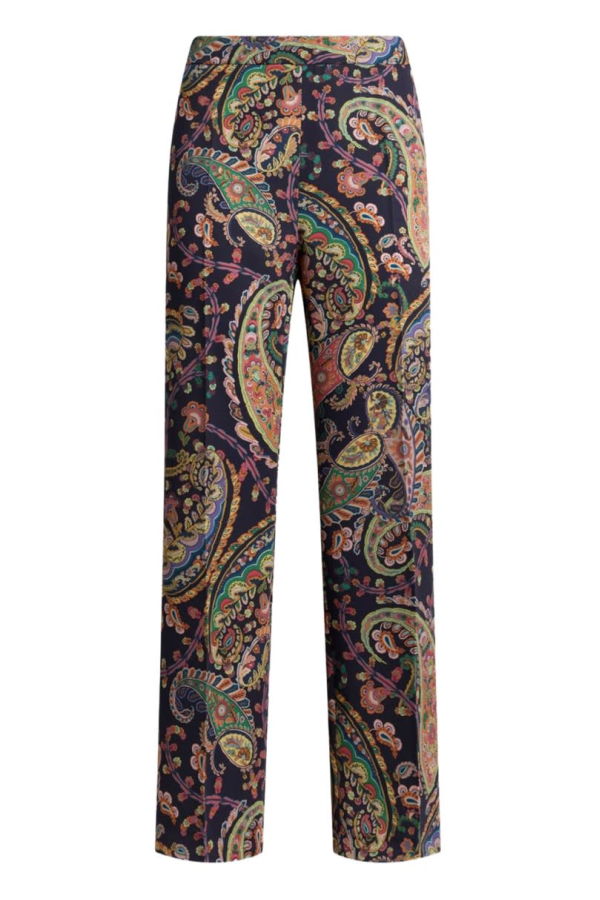 Etro Paisley Foliage Bootcut Pants - Multicolour