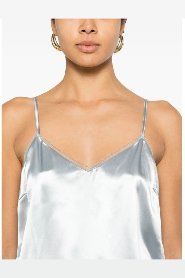 Fabiana Filippi V-Neck Tank Top - Blue
