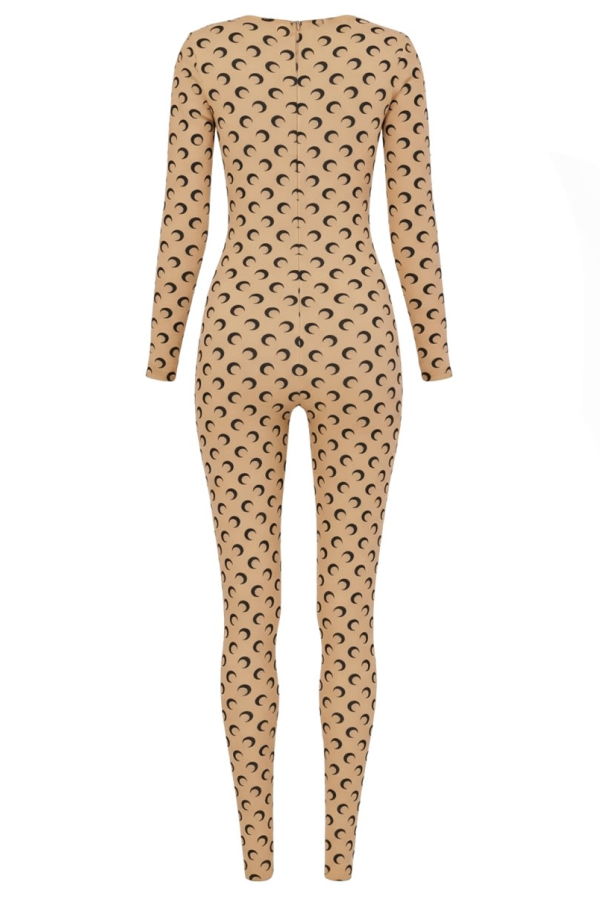 MARINE SERRE Moon Suit Jumpsuit - Beige