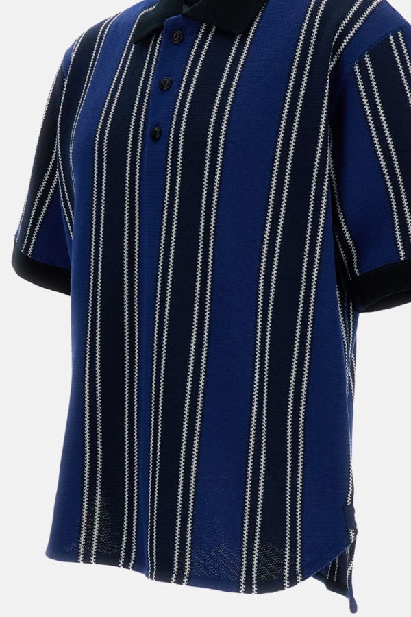 JUNYA WATANABE Knitted Polo Shirt - Blue