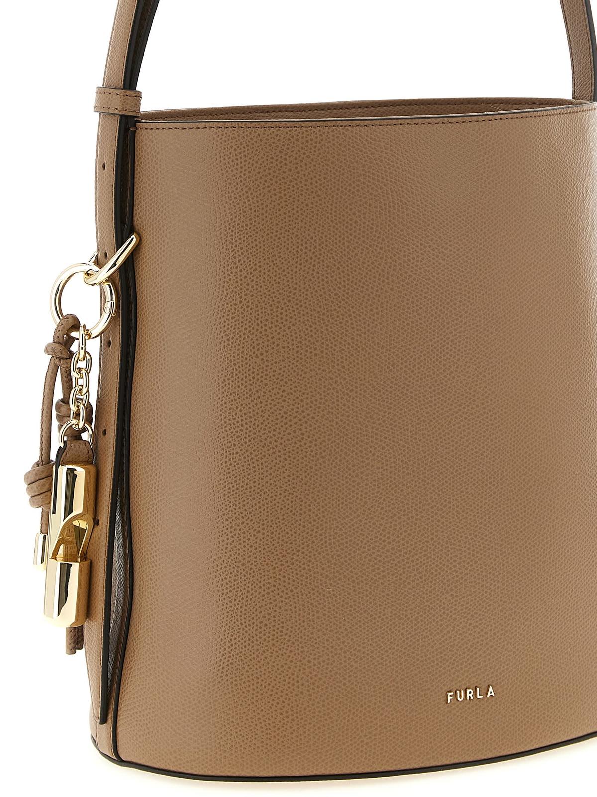 Furla Roxie Small Bucket Bag - Beige - Image 3 of 4