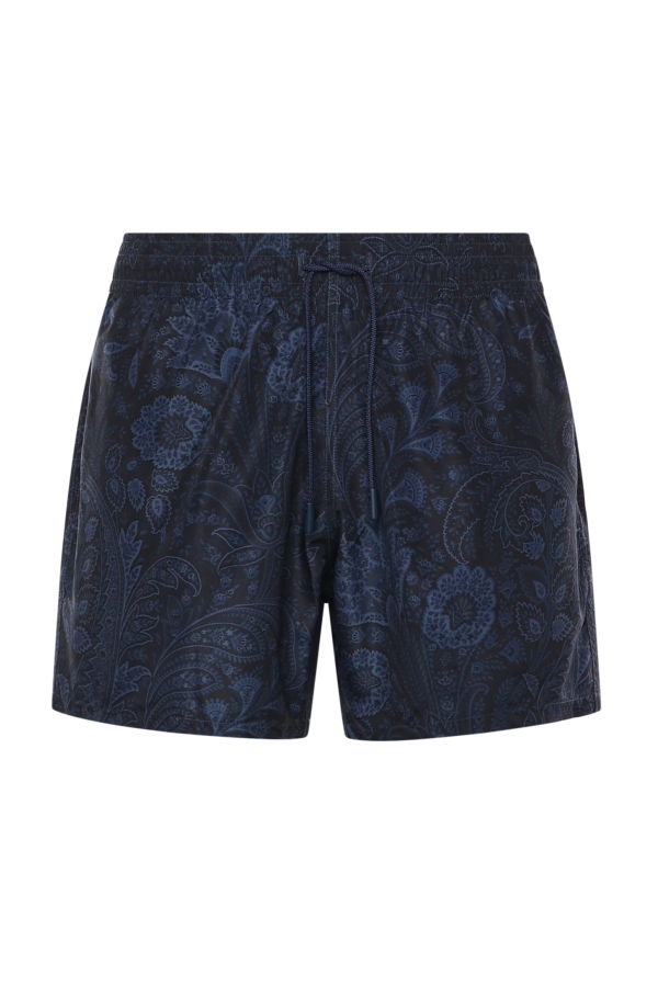 Etro Paisley Floral Print Swimsuit Swim Trunks - Blue
