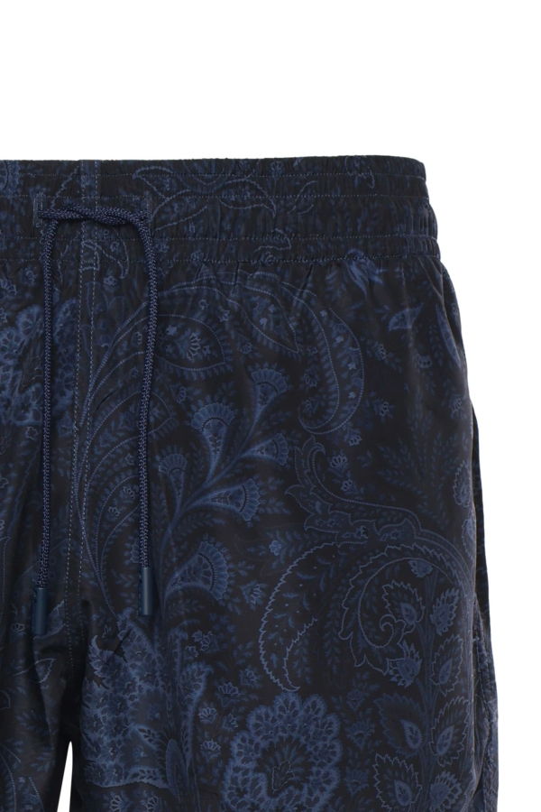 Etro Paisley Floral Print Swimsuit Swim Trunks - Blue