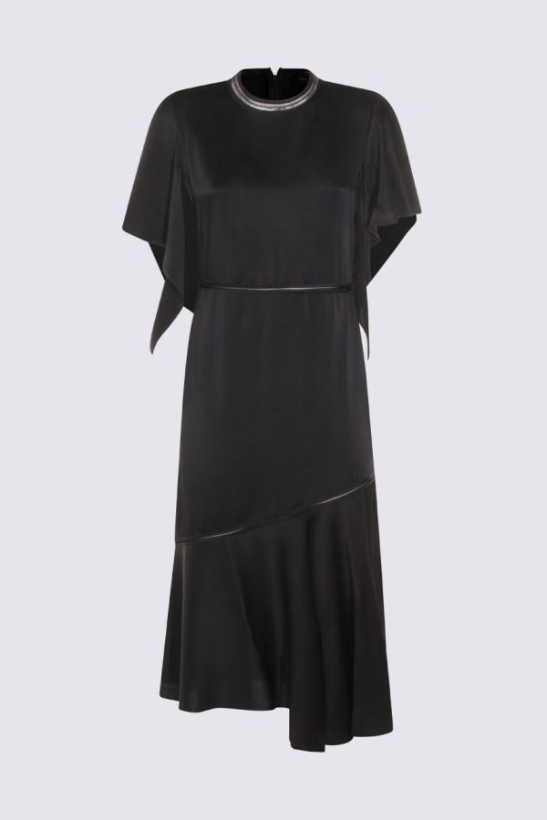 Fabiana Filippi Navy Viscose Dress - Blue