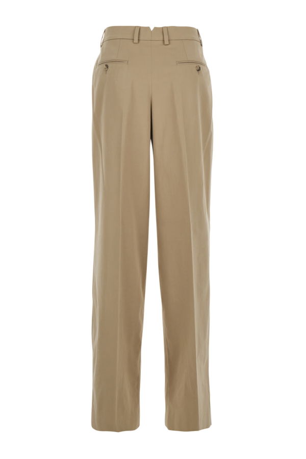 Ami Alexandre Mattiussi Pants With Belt Loops and Front Pleats - Beige