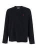 Ami Alexandre Mattiussi Quota Ami De Coeur Long Sleeve Tee - Black - Thumbnail 1