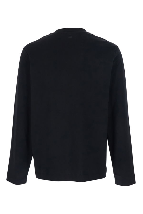 Ami Alexandre Mattiussi Quota Ami De Coeur Long Sleeve Tee - Black
