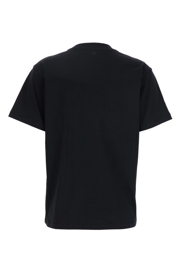 Ami Alexandre Mattiussi Ami De Coeur Embroidered T-Shirt - Black