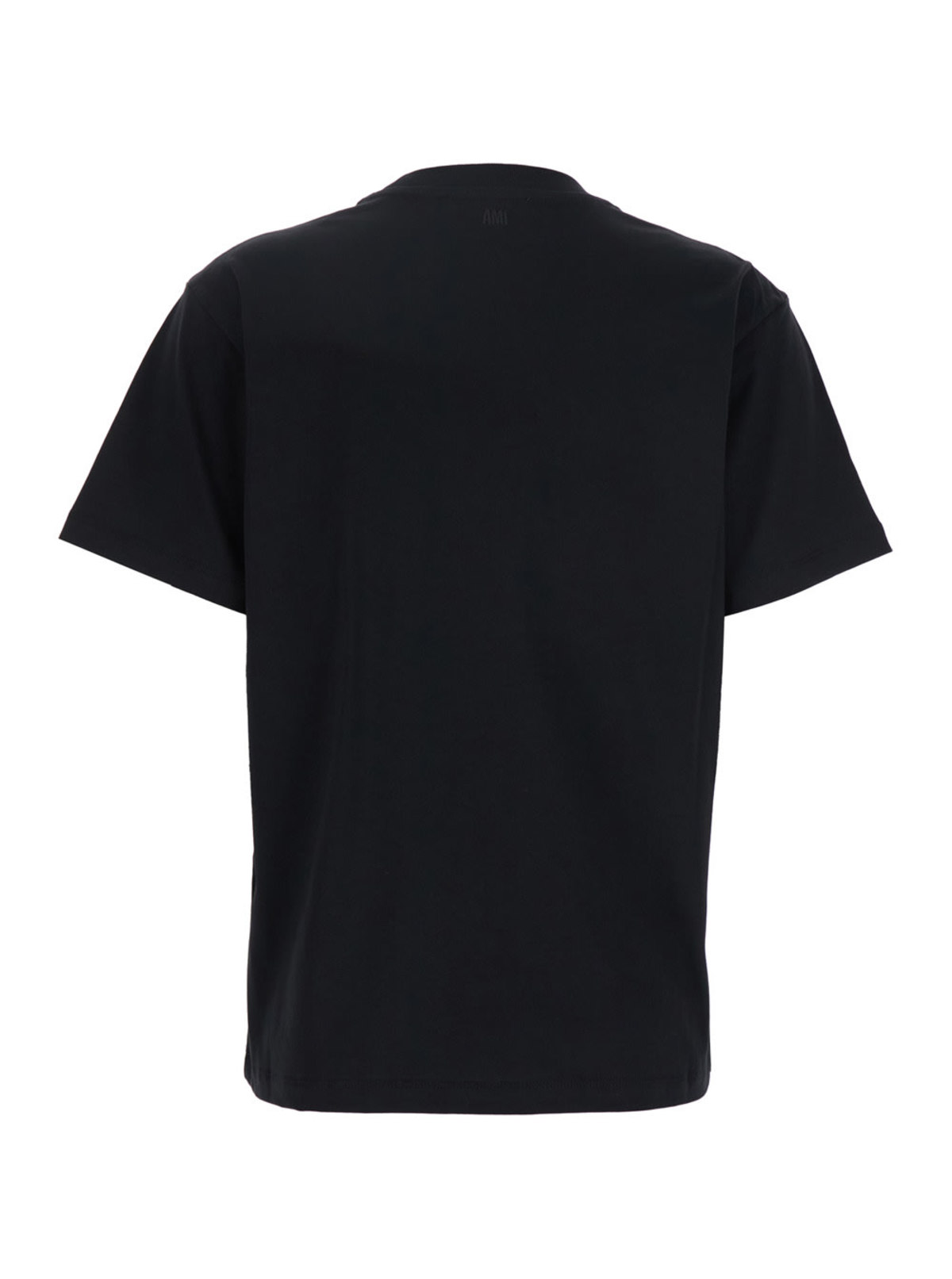 Ami Alexandre Mattiussi Ami De Coeur Embroidered T-Shirt - Black - Image 2 of 3