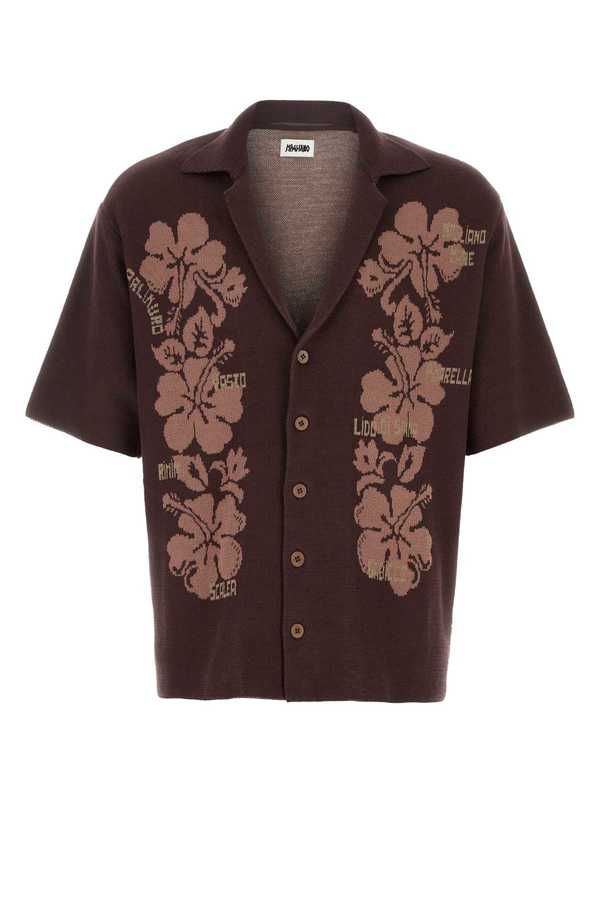 Magliano Purple Knit Riviera Shirt - Brown Mix
