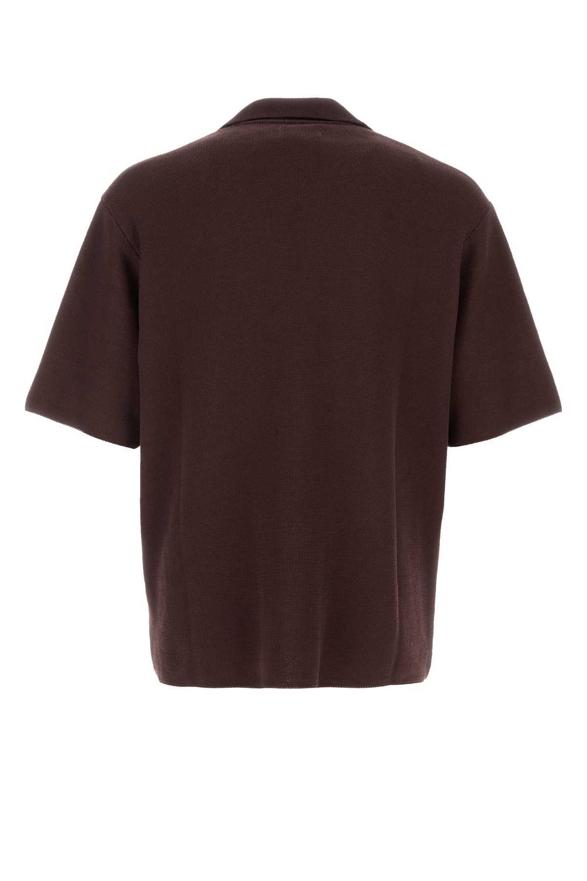 Magliano Purple Knit Riviera Shirt - Brown Mix - Image 2 of 2