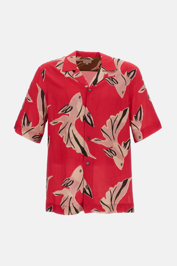 PAUL SMITH Short-Sleeve Oversize Shirt - Pink
