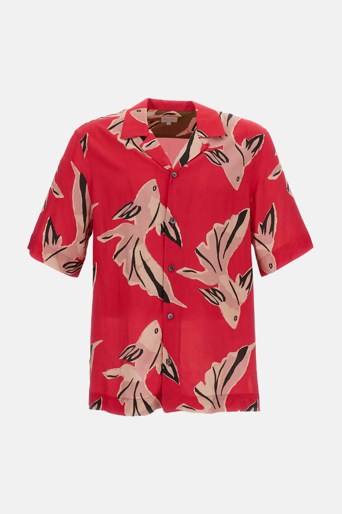 PAUL SMITH Short-Sleeve Oversize Shirt - Pink - Image 1 of 3