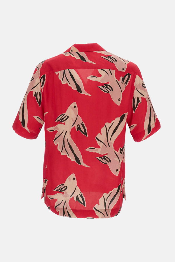 PAUL SMITH Short-Sleeve Oversize Shirt - Pink
