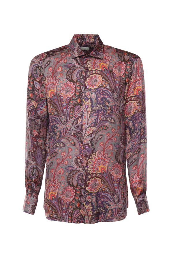 Etro Printed Viscose Shirt - Red