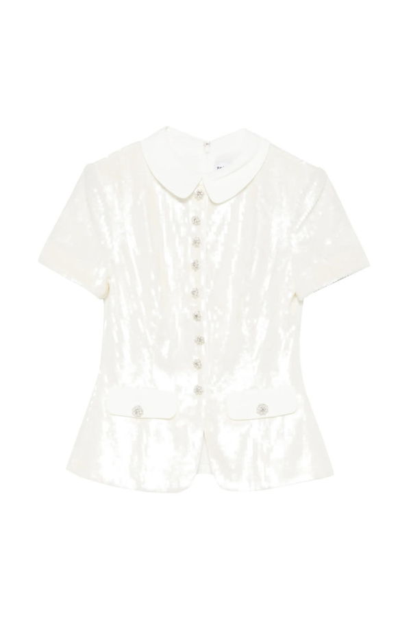 Self-Portrait Top Blouse - White
