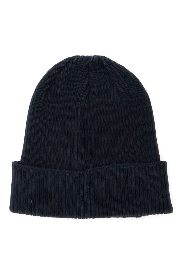C.P. Company Knit Beanie With Goggle Detail - Blue