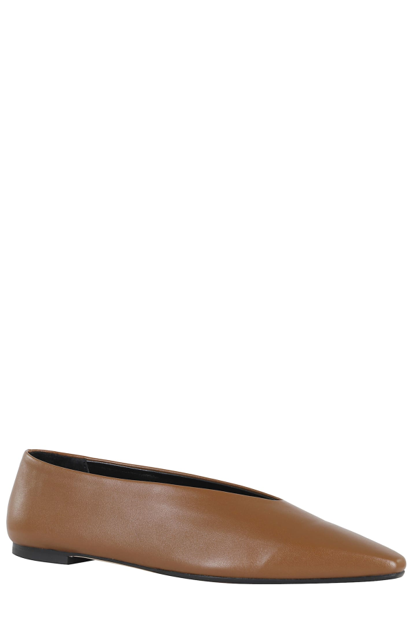 aeydē Betty Nappa Leather Flat Shoes - Tobacco