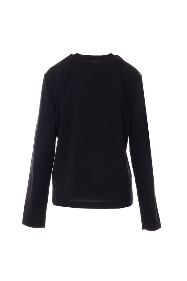 Ami Alexandre Mattiussi Ami De Coeur Long Sleeves Top - Black