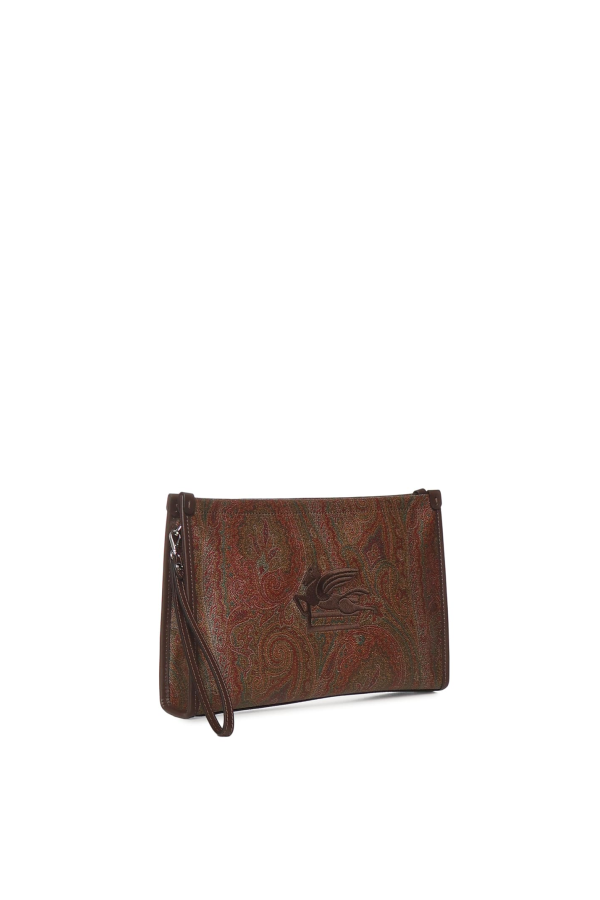 Etro Essential Paisley Pouch - Brown